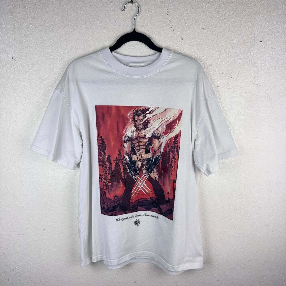 Darc Sport x Marvel Wolverine 'Still Standing' White Graphic Tee (410/1000) Sz L
